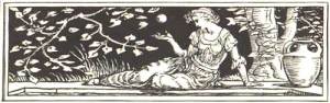 Illustration by Walter Crane from 'Household stories', by Jacob and Wilhelm Grimm